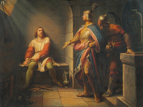 Ludwig der Bayer verkündet Friedrich dem Schönen 1314 seine Freilassung und biet