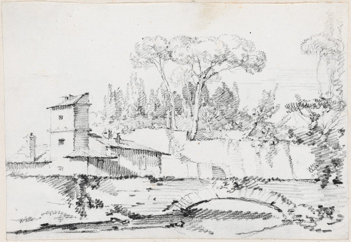 View of the Prato of the Villa Borghese 1744 1750