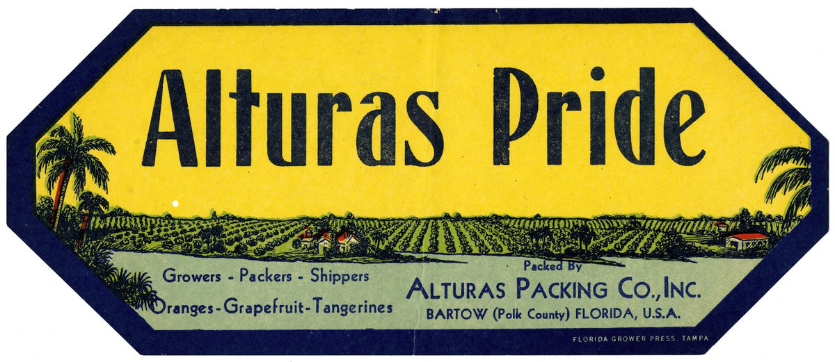 Alturas Pride Citrus Label 1930 1950