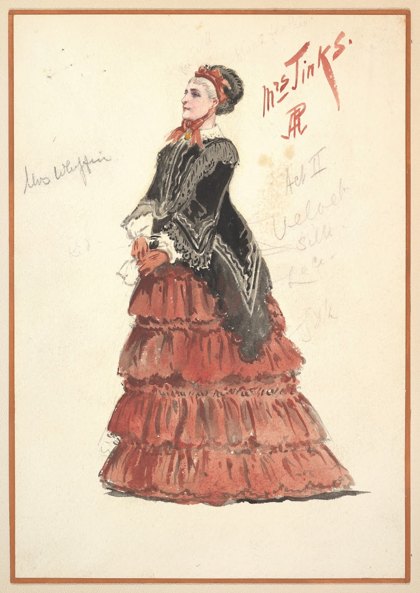 Costume Design for Mrs Jinks Act II 1901