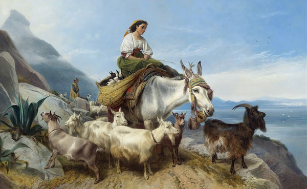 Goatherd On The Rock Of Gibralter 1871