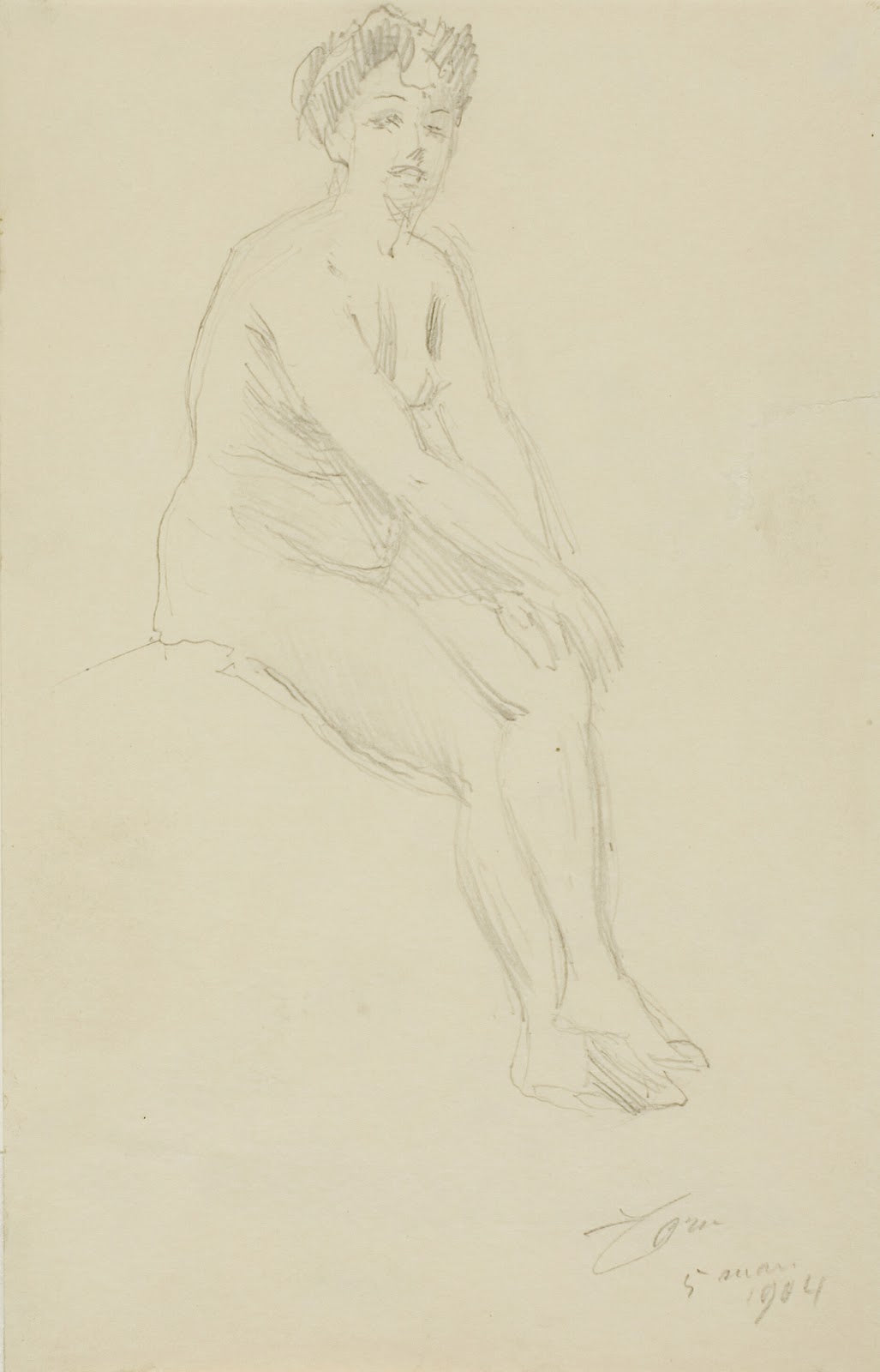Seated Female Nude 1904