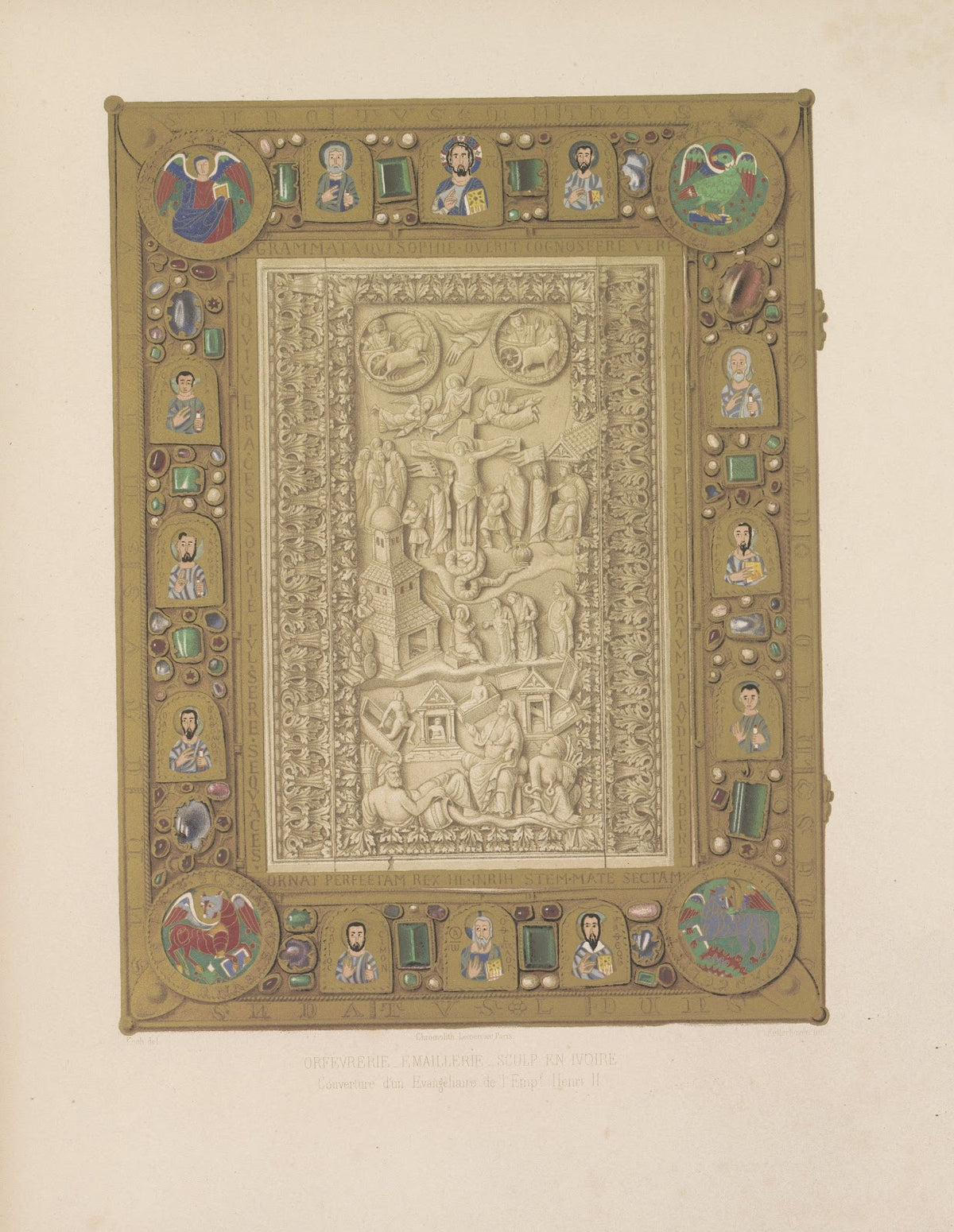 Couverture dun Evangéliaire de lEmpr Henri II 1859 1864