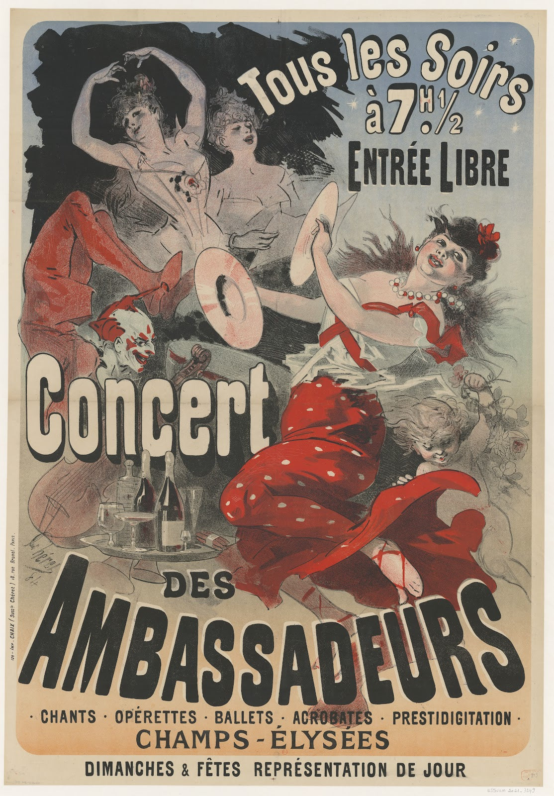 Concert Des Ambassadeurs Tous les soirs à 7h12 entrée libre Chants opérettes bal