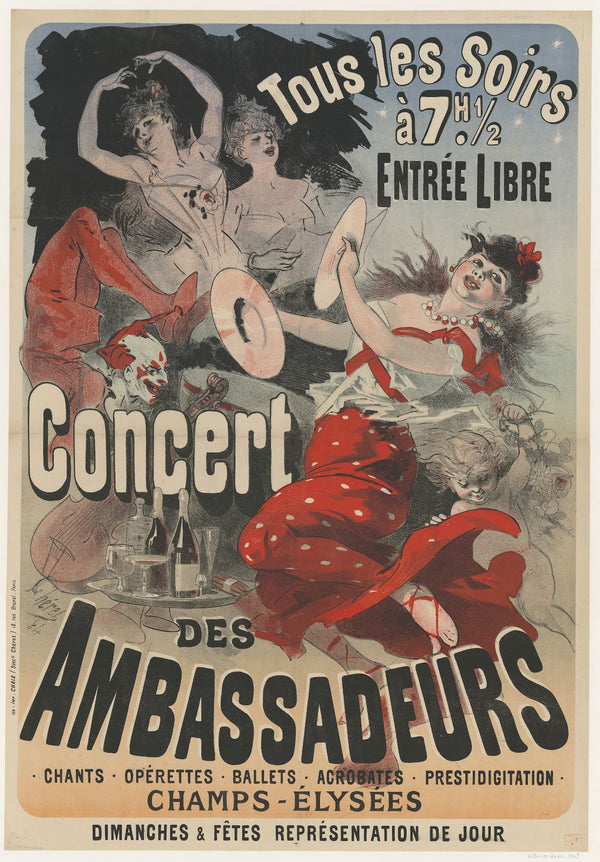 Concert Des Ambassadeurs Tous les soirs à 7h12 entrée libre Chants opérettes bal