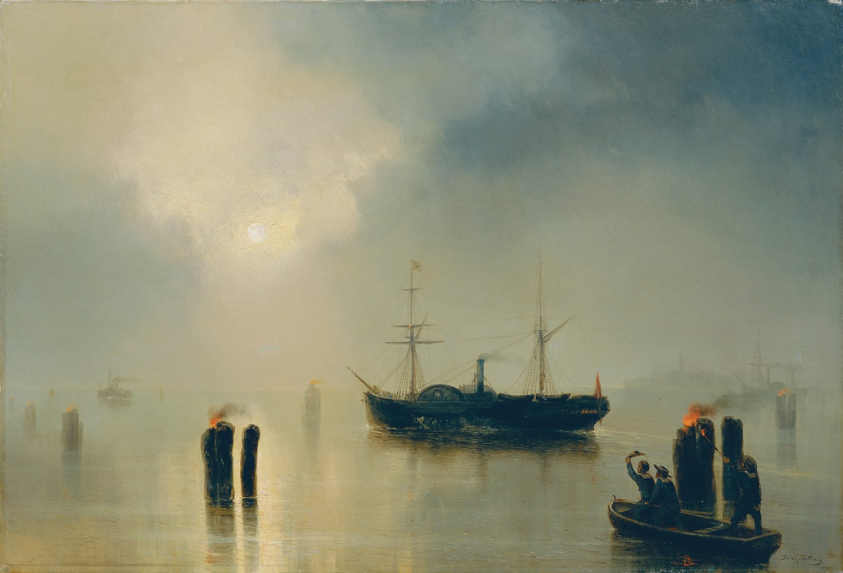 Nachtfahrt in der Lagune 1857