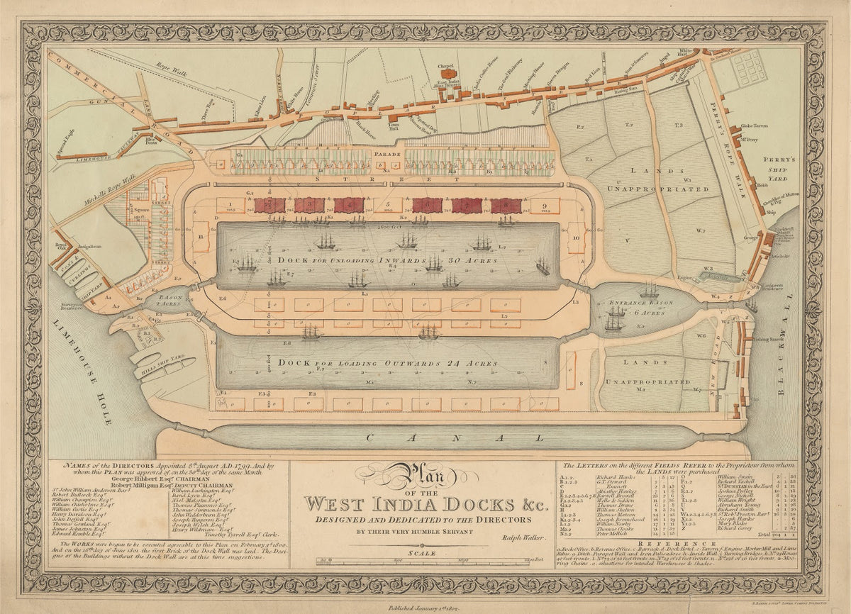 Plan of the West India Docks 1802