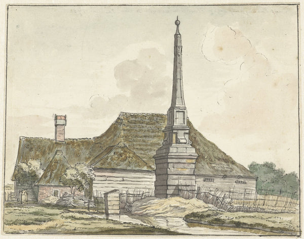 De mijlpaal of banpaal bij Halfweg 1780