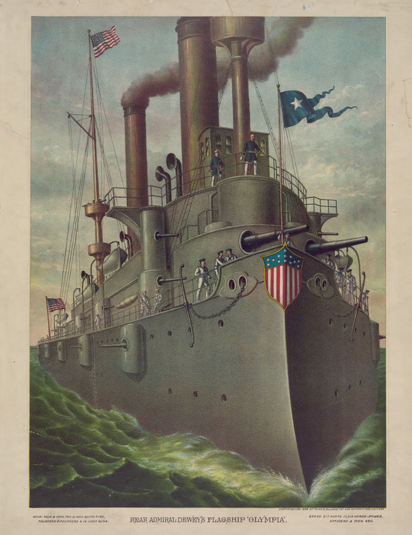 Rear Admiral Deweys flagship Olympia 1898