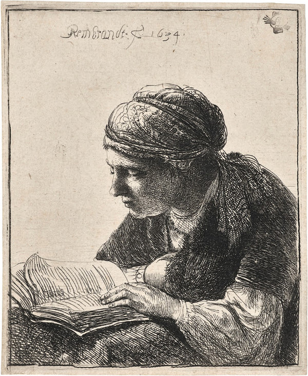 Woman reading 1634
