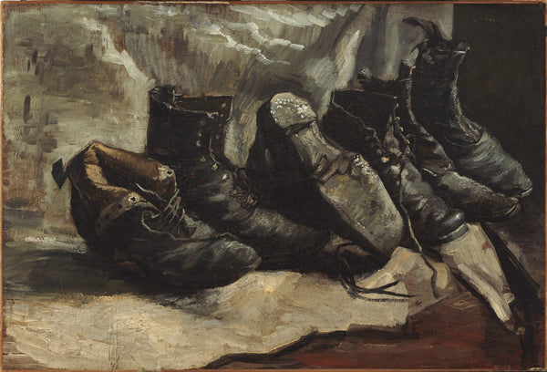 Three pairs of shoes 1886