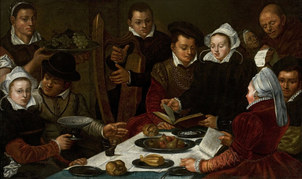 Company at a table 1600 1625