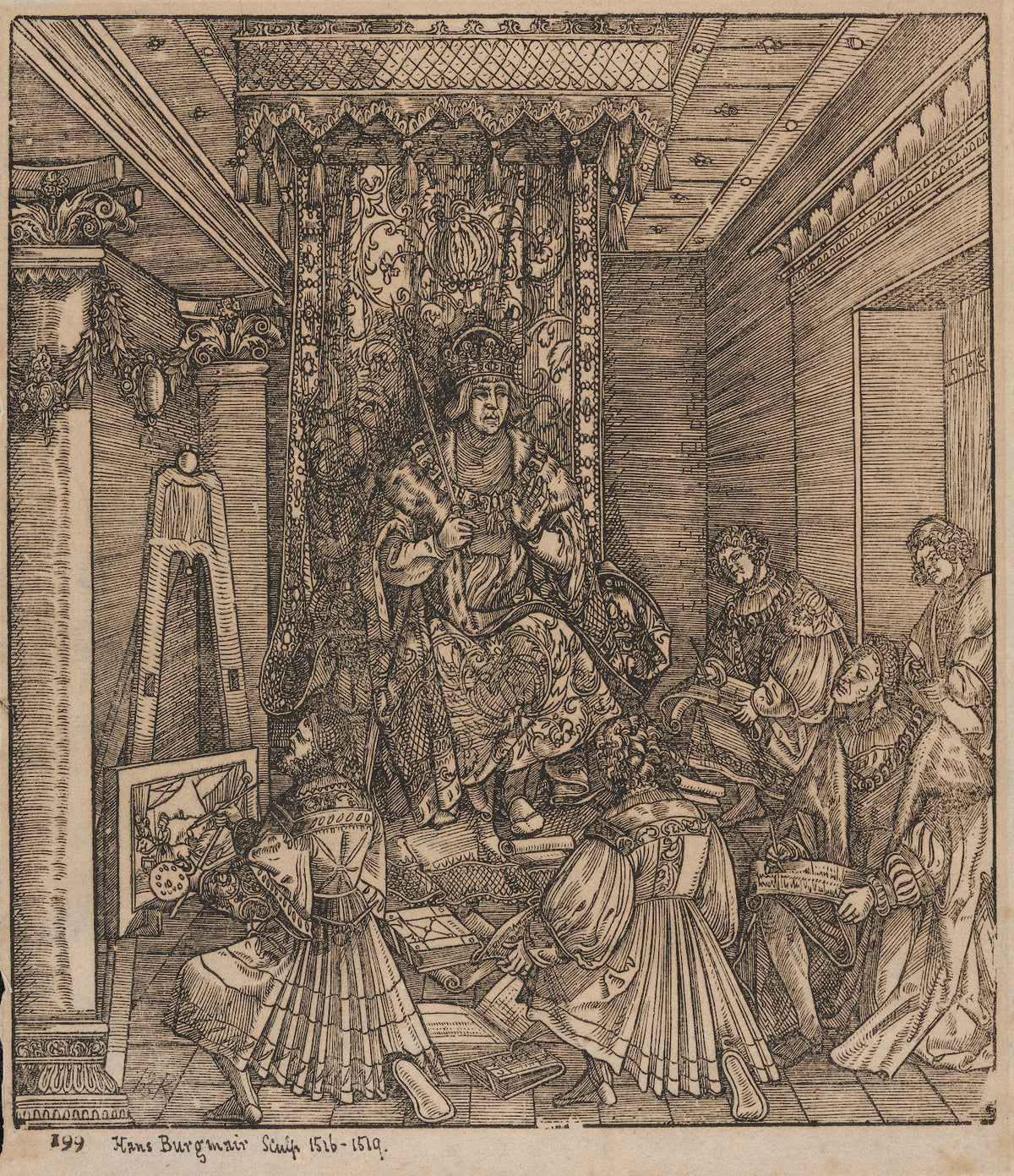 The Emperor Maximilian I on his throne