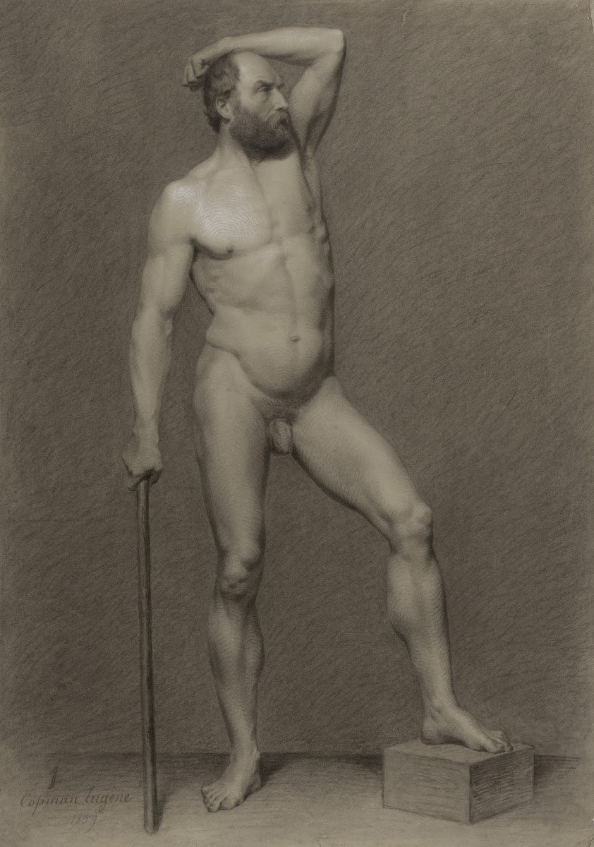Standing male nude 1859