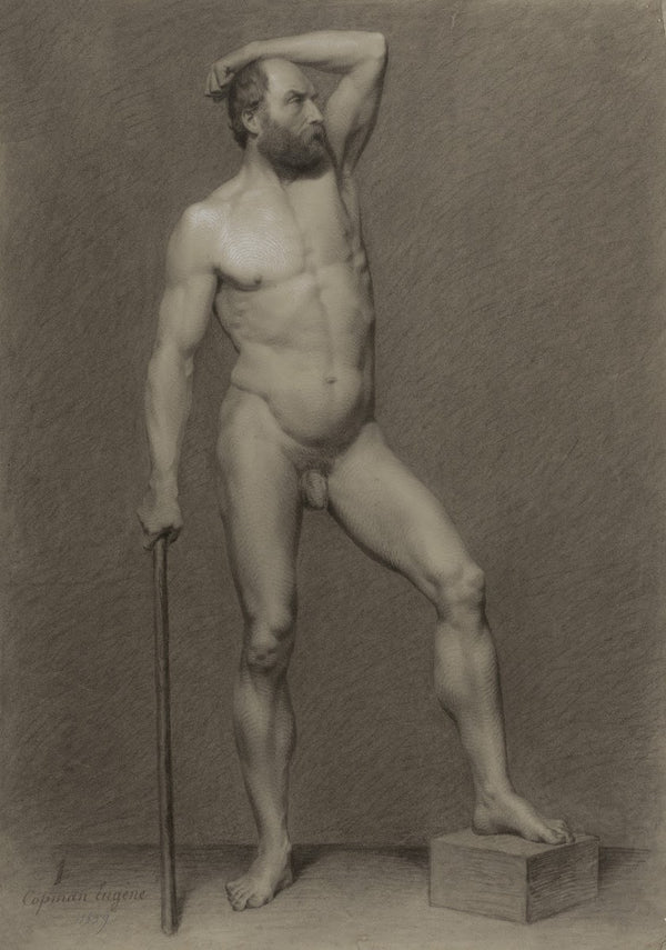 Standing male nude 1859