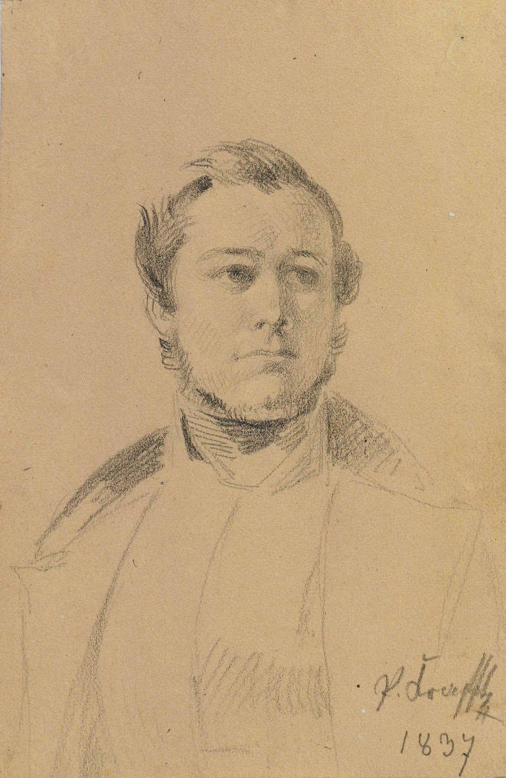 Porträtstudie Franz Xaver Eckl 1837