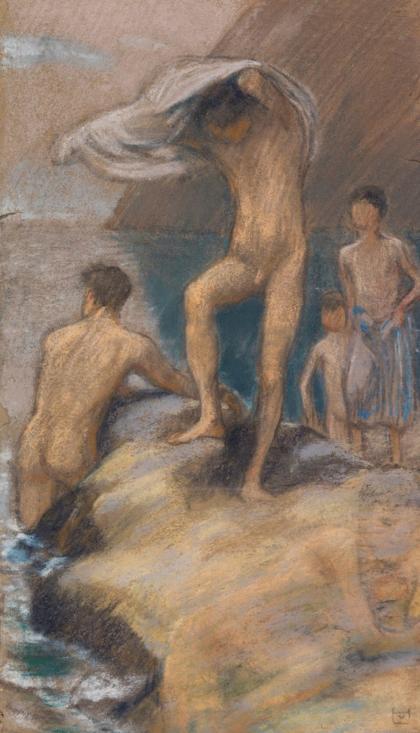 Badende Knaben Ca 1890
