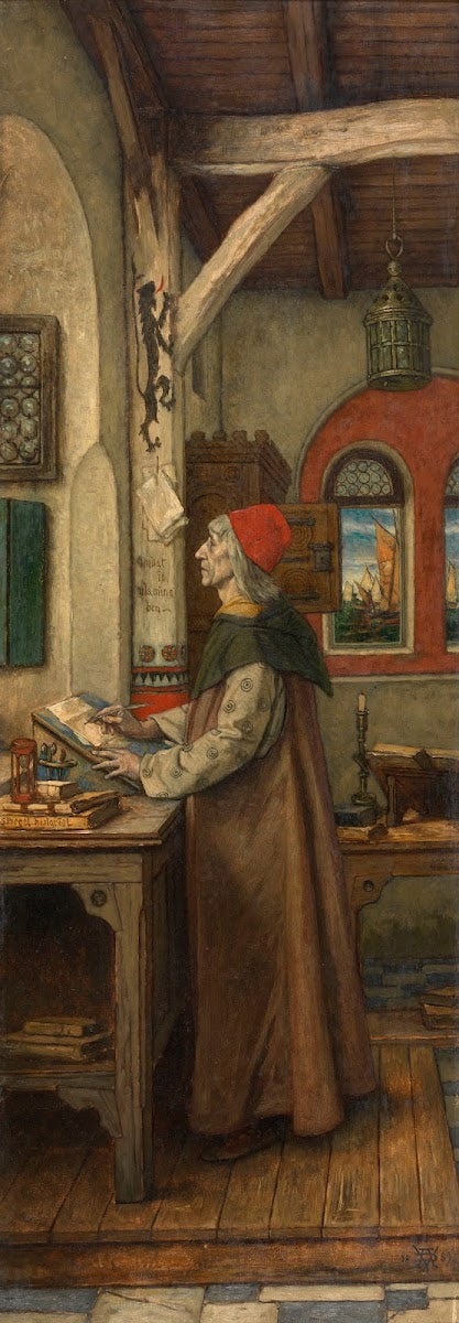 Jacob van Maerlant Writing His Spieghel Historiael 1889