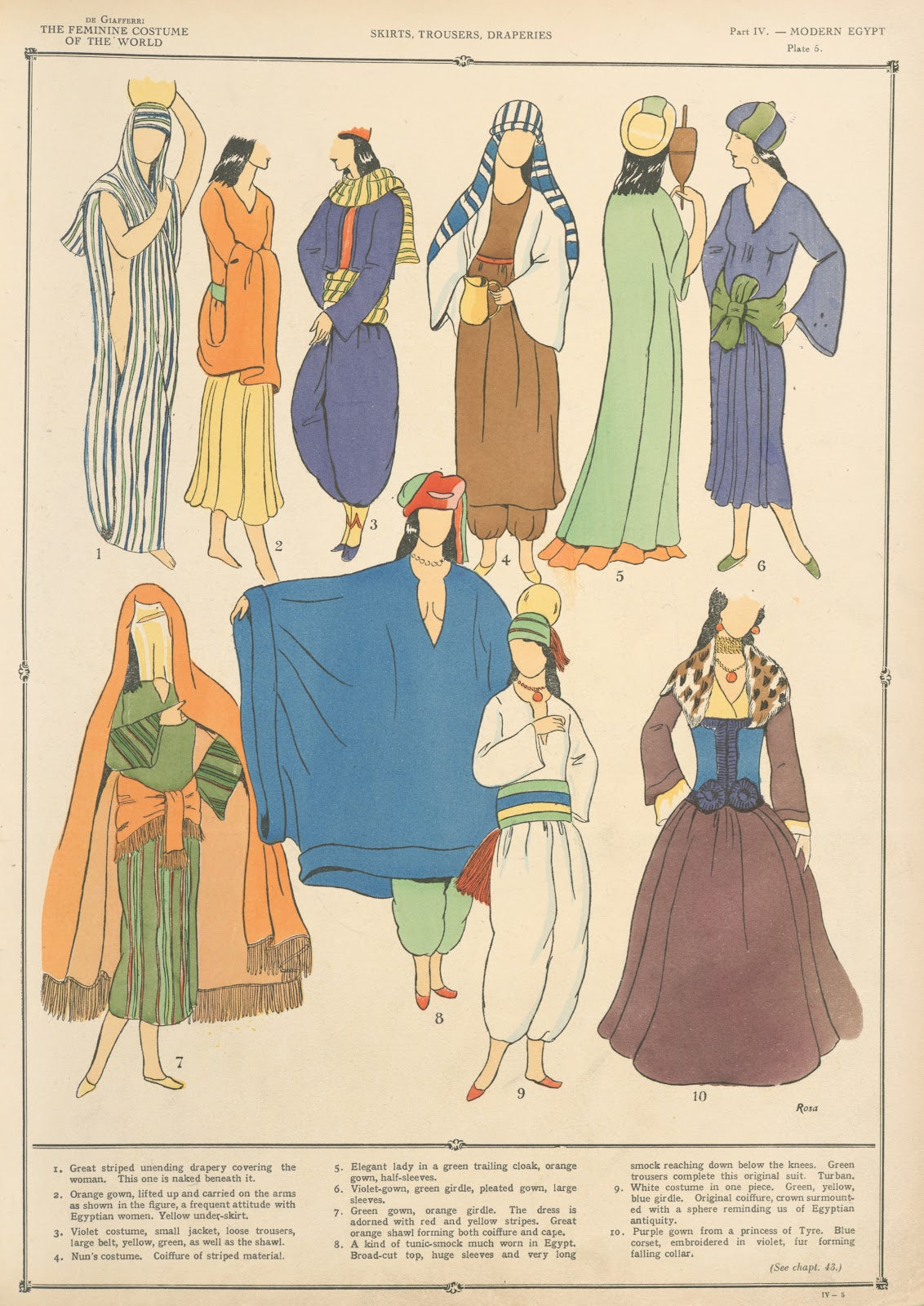 Modern Egypt Skirts trouser draperies 1926 1927
