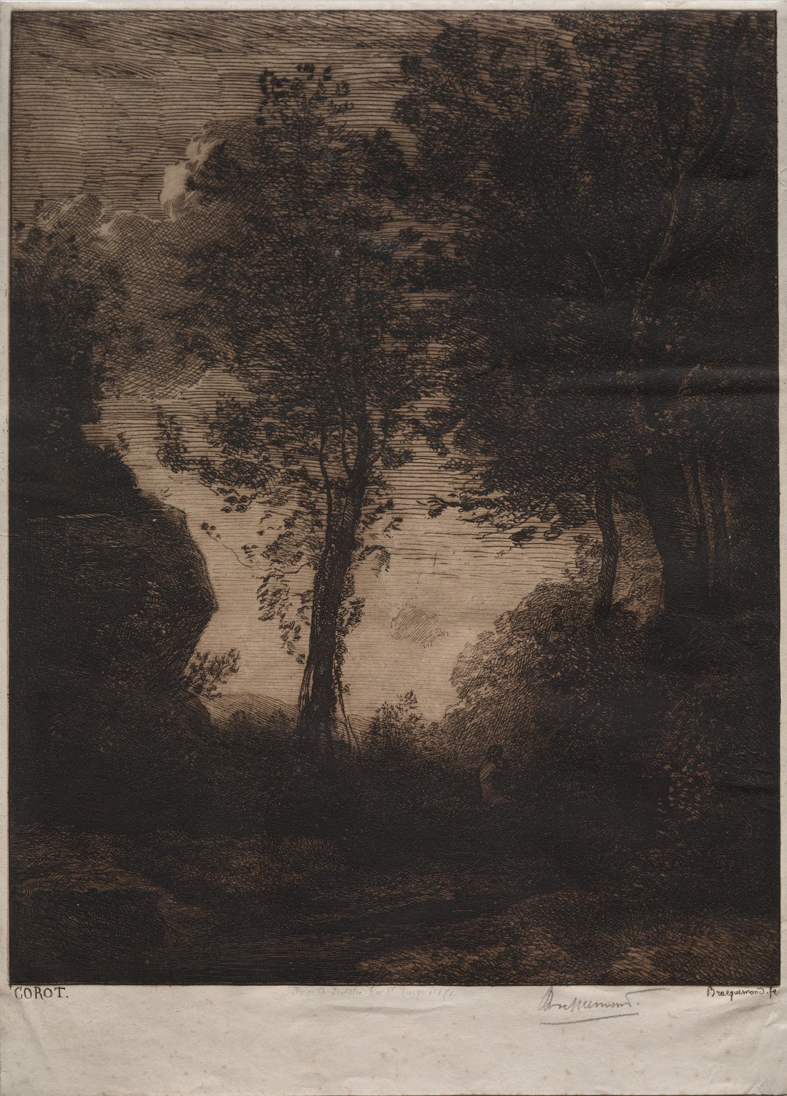 Sunset after Corot c 1858