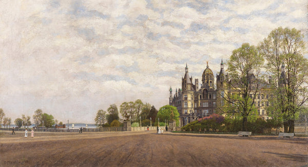Blick auf Schloss Schwerin 1912