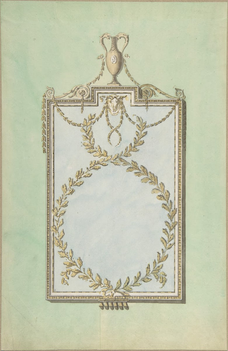 Design for a Mirror Surmounted by a Vase late 18thearly 19th century