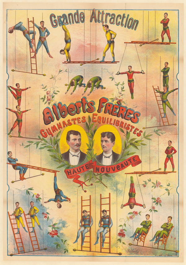 Grande attraction Alberts Frères gymnastes équilibristes 1890