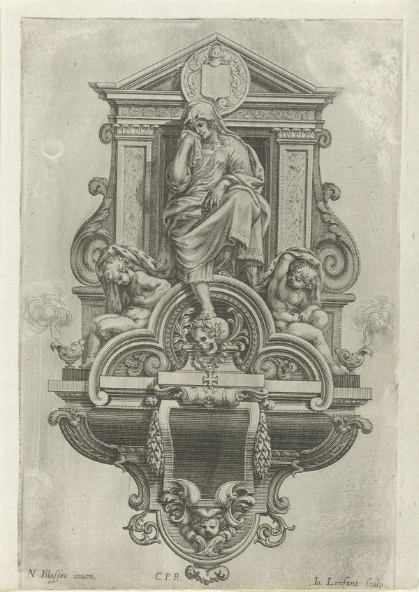 Epitaph with a grieving woman 1625 1641