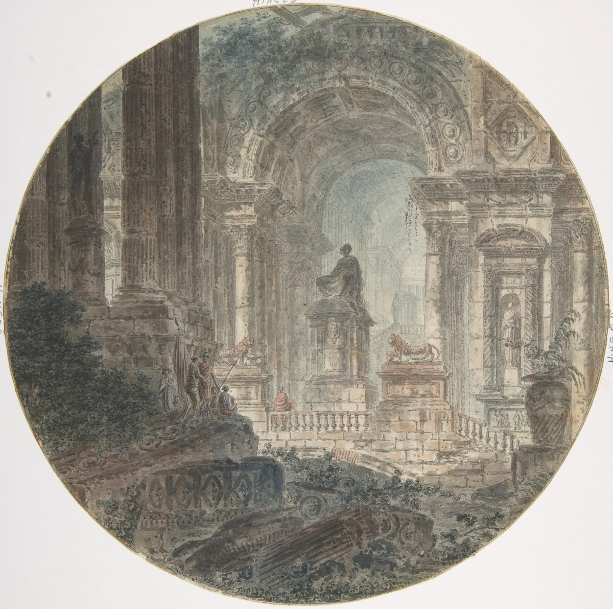 Architectural fantasy late 18th century