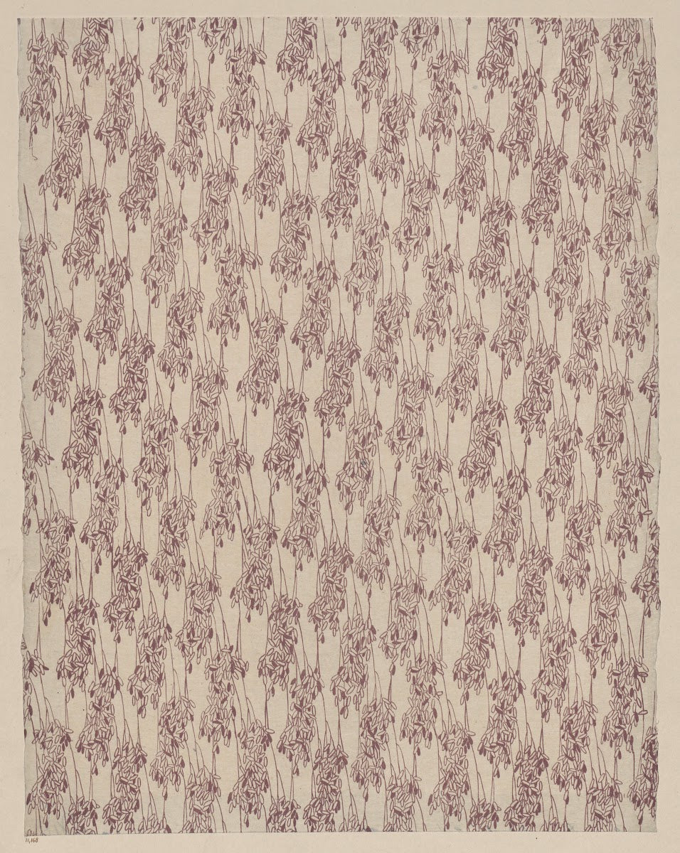 Lithografiertes Papier florales Flächenmuster 1903 1911
