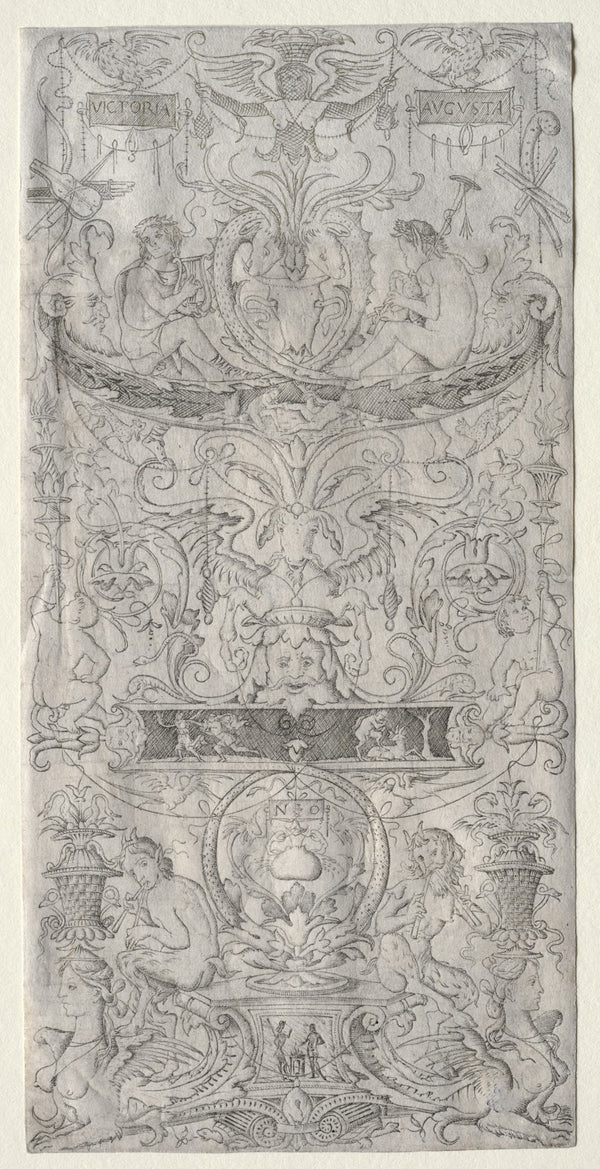 Panel of Ornament Inscribed Victoria Augusta c 1507
