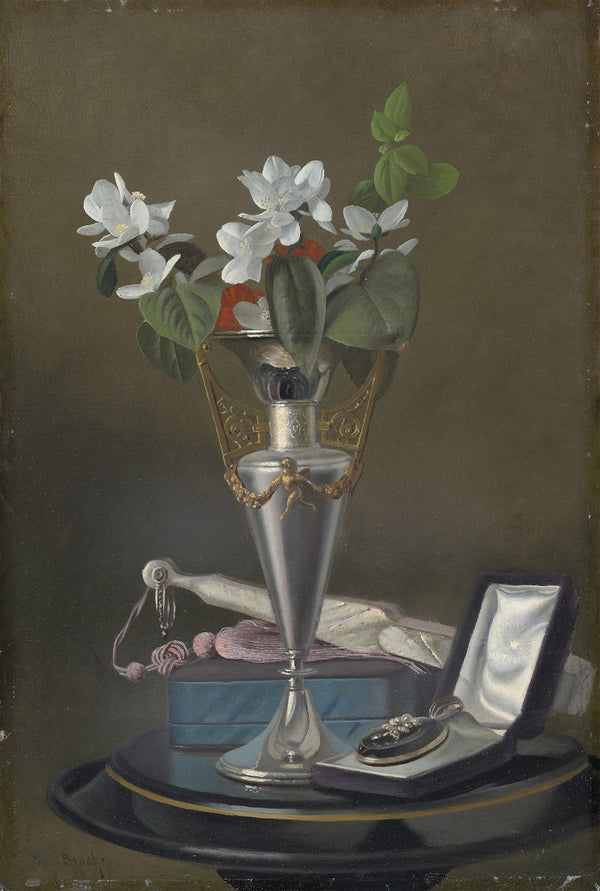 Still Life with Fan and Pendant c 1865 1875
