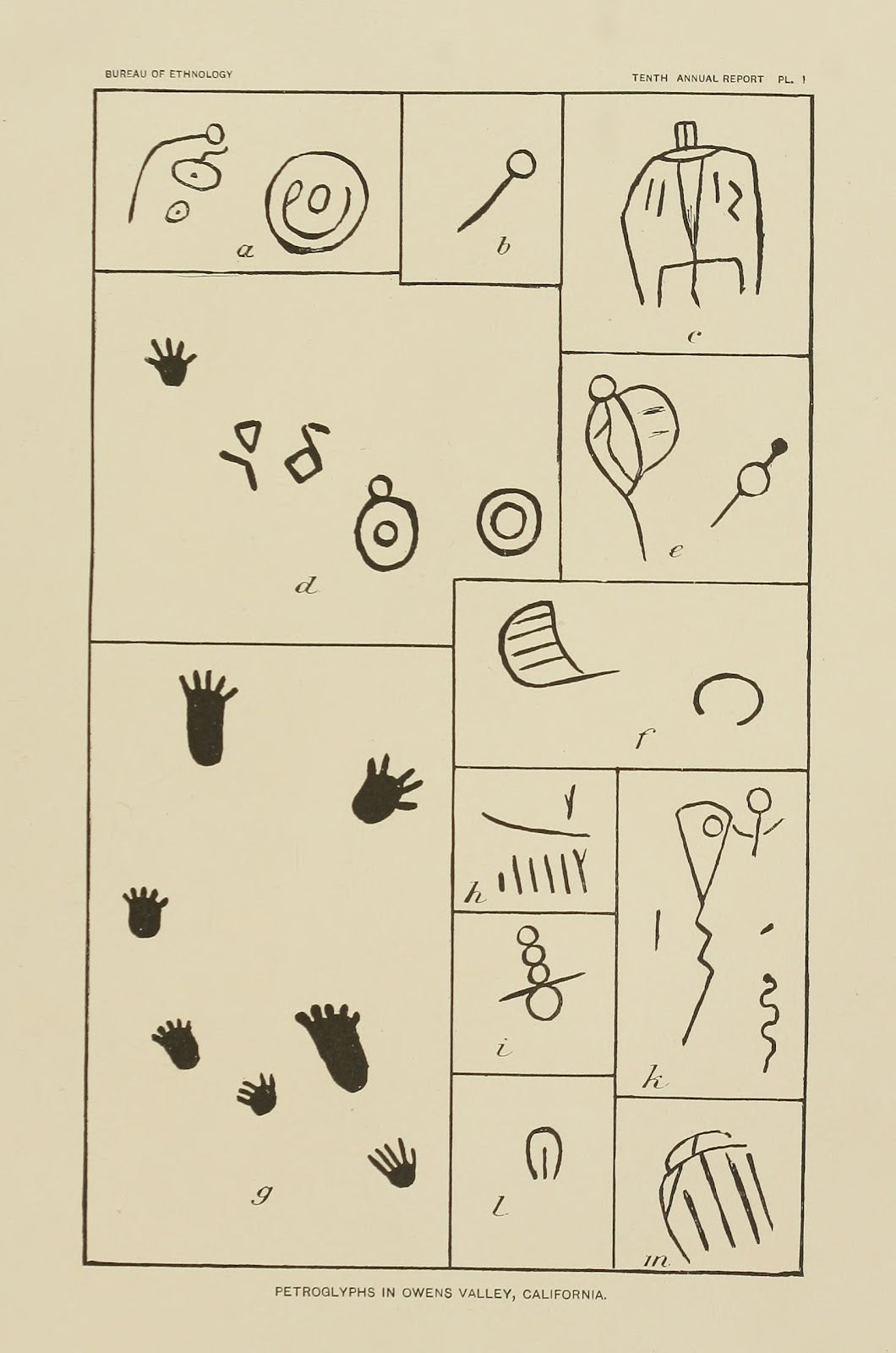 Petroglyphs in Owens Valley California 1894