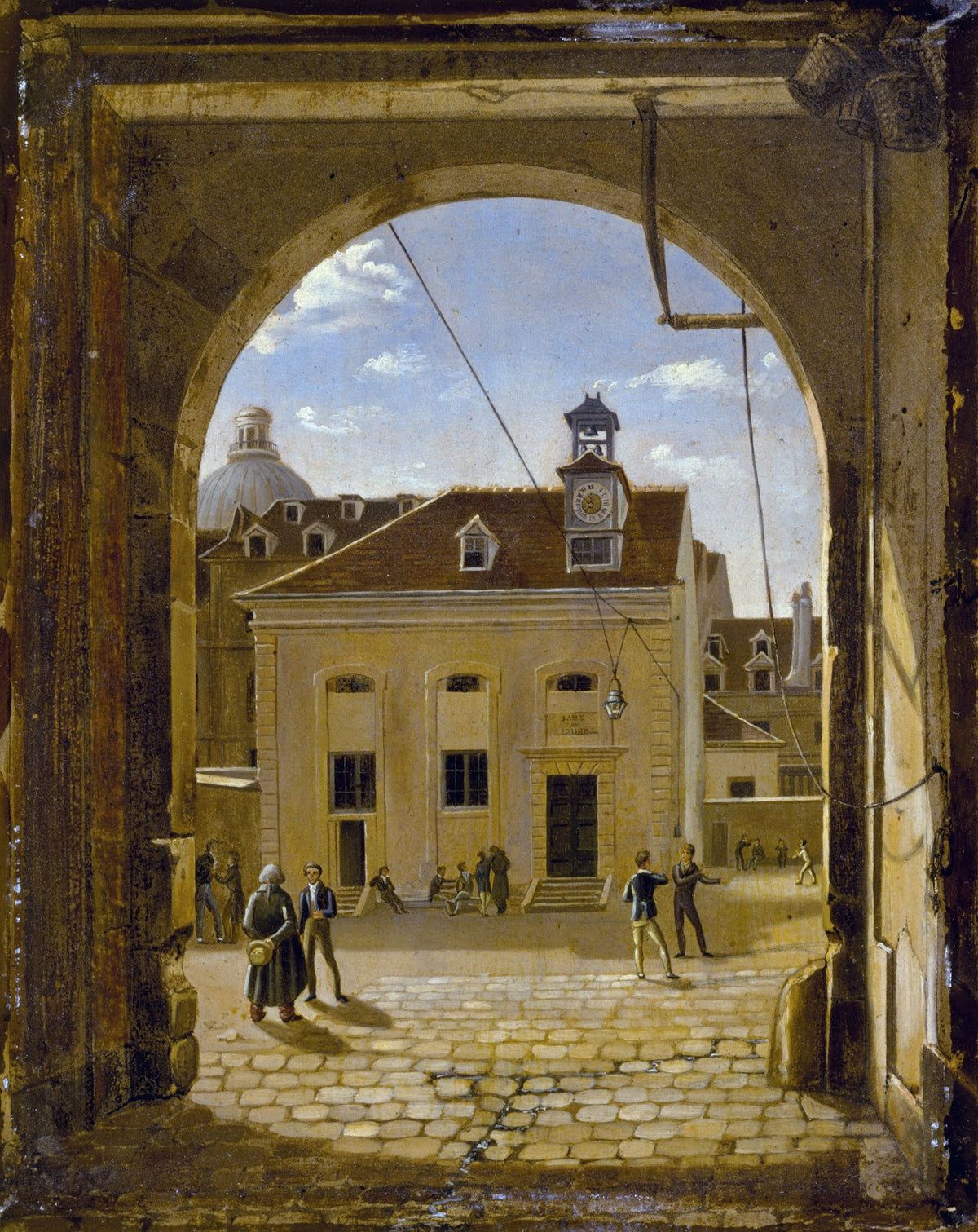 La cour du collège Sainte Barbe rue de Reims 1824