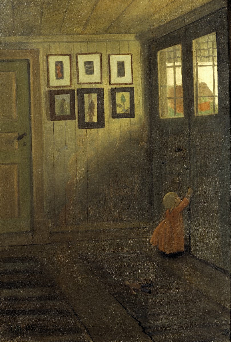 The Girl at the Door Interior of the Artists home Älvängen 1908