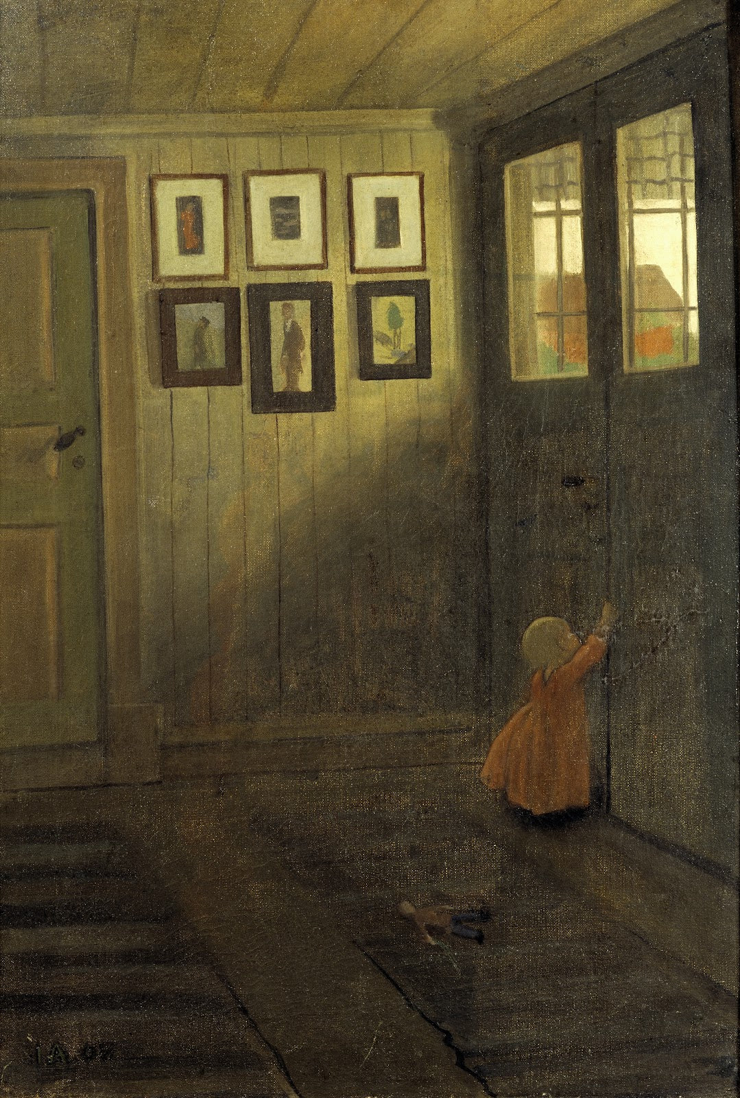 The Girl at the Door Interior of the Artists home Älvängen 1908