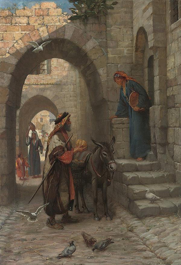 A fruit seller in a North African street 1912