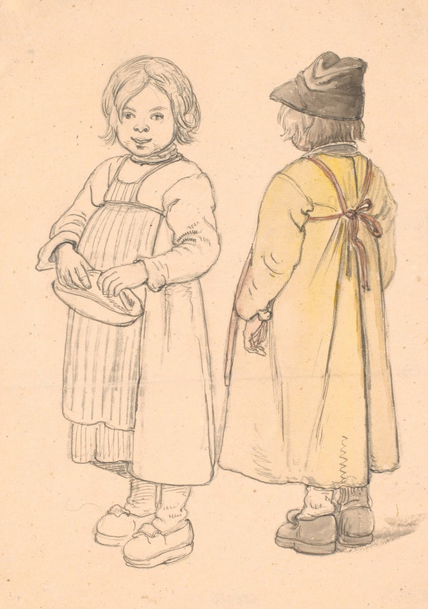 To studier af lille svensk dreng fra Leksand 1851