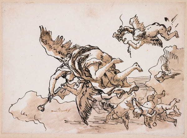 Fame in a Cloud of Putti 18th century