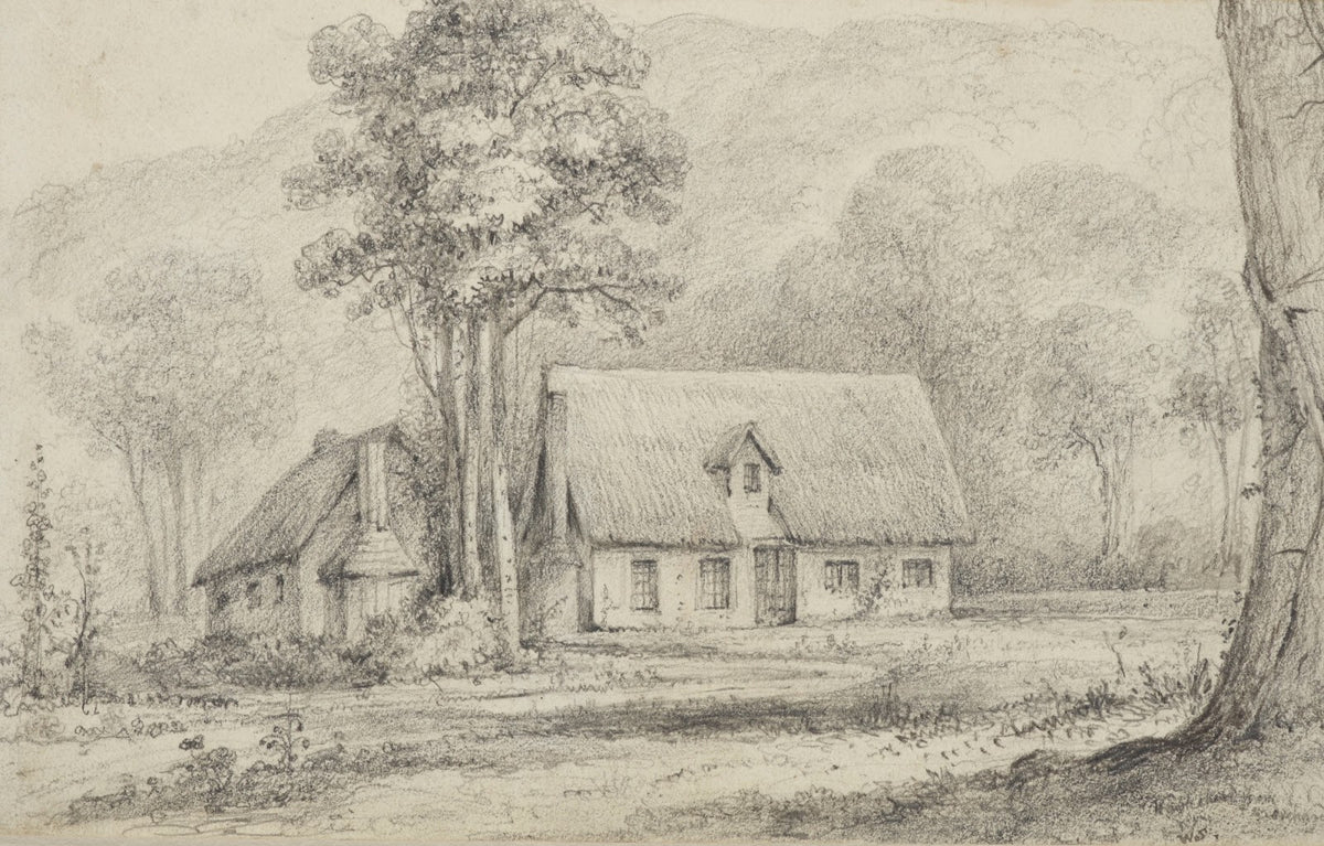 Hawkeshead from the orchard 1840s
