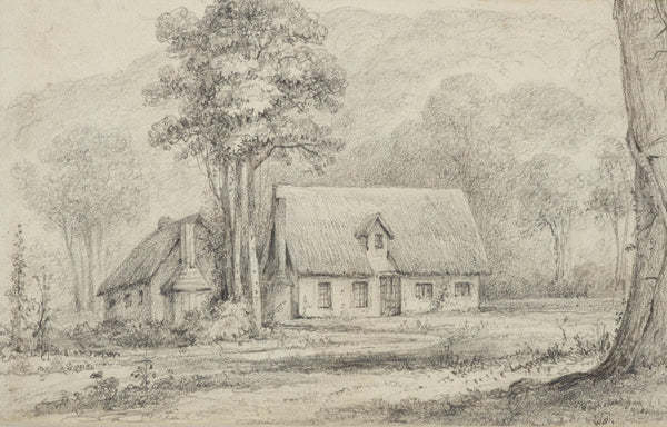 Hawkeshead from the orchard 1840s