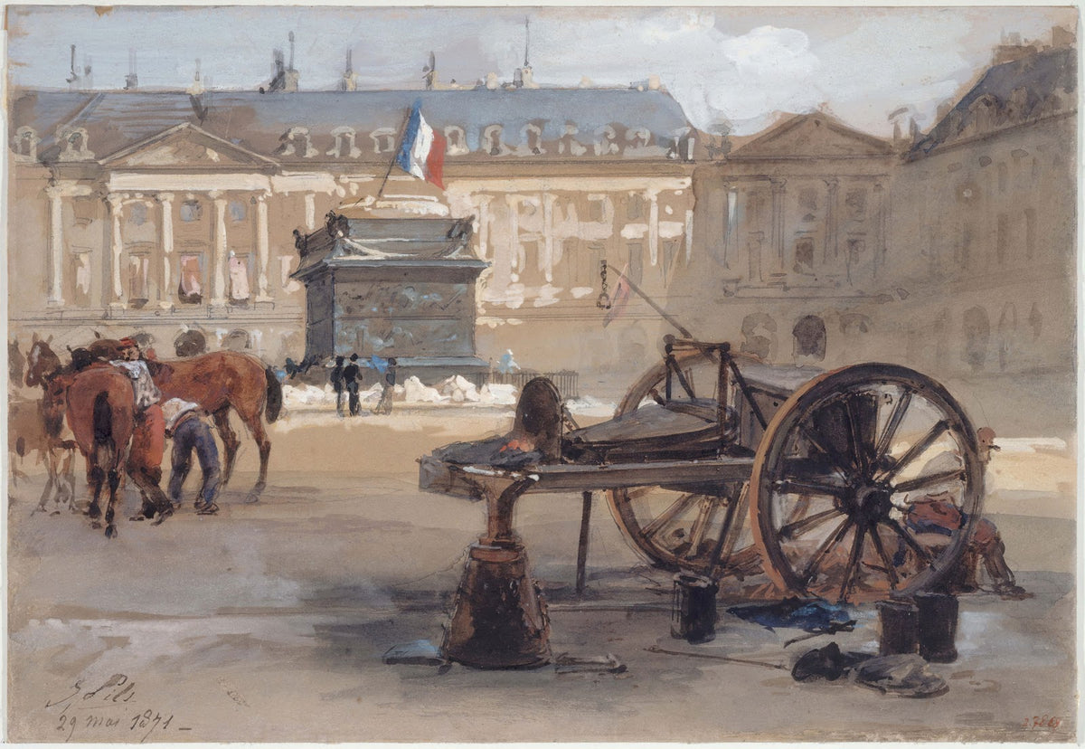 La place Vendôme après le renversement de la colonne 1871