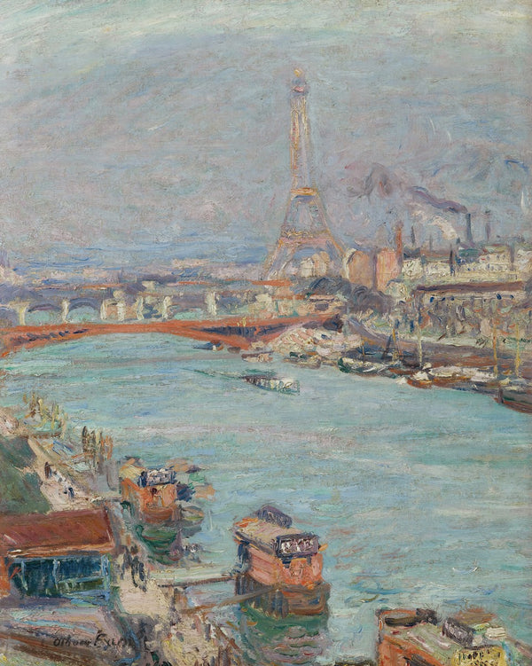 La Seine À Paris La Tour Eiffel Le Jour circa 1905 06