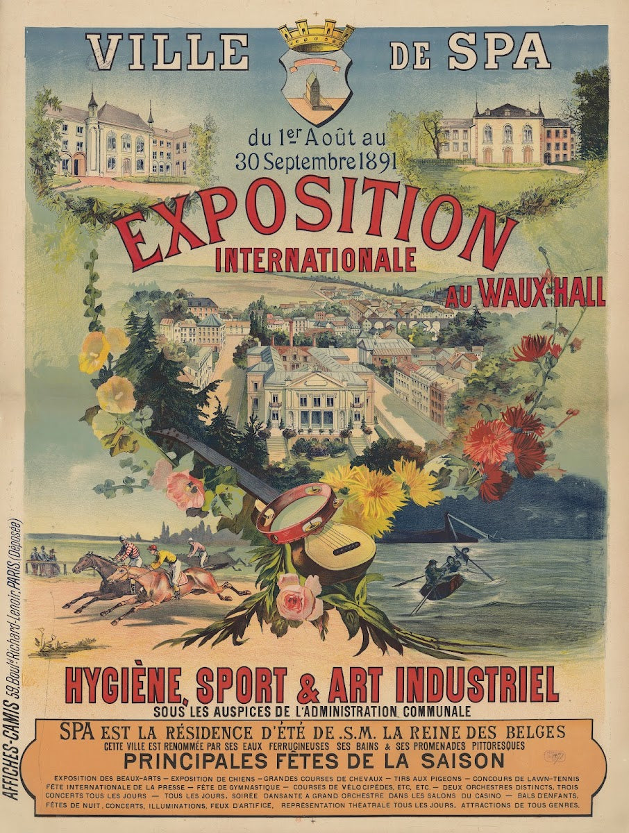 Ville de Spa Belgique Du 1er Août au 30 septembre 1891 Exposition internationale