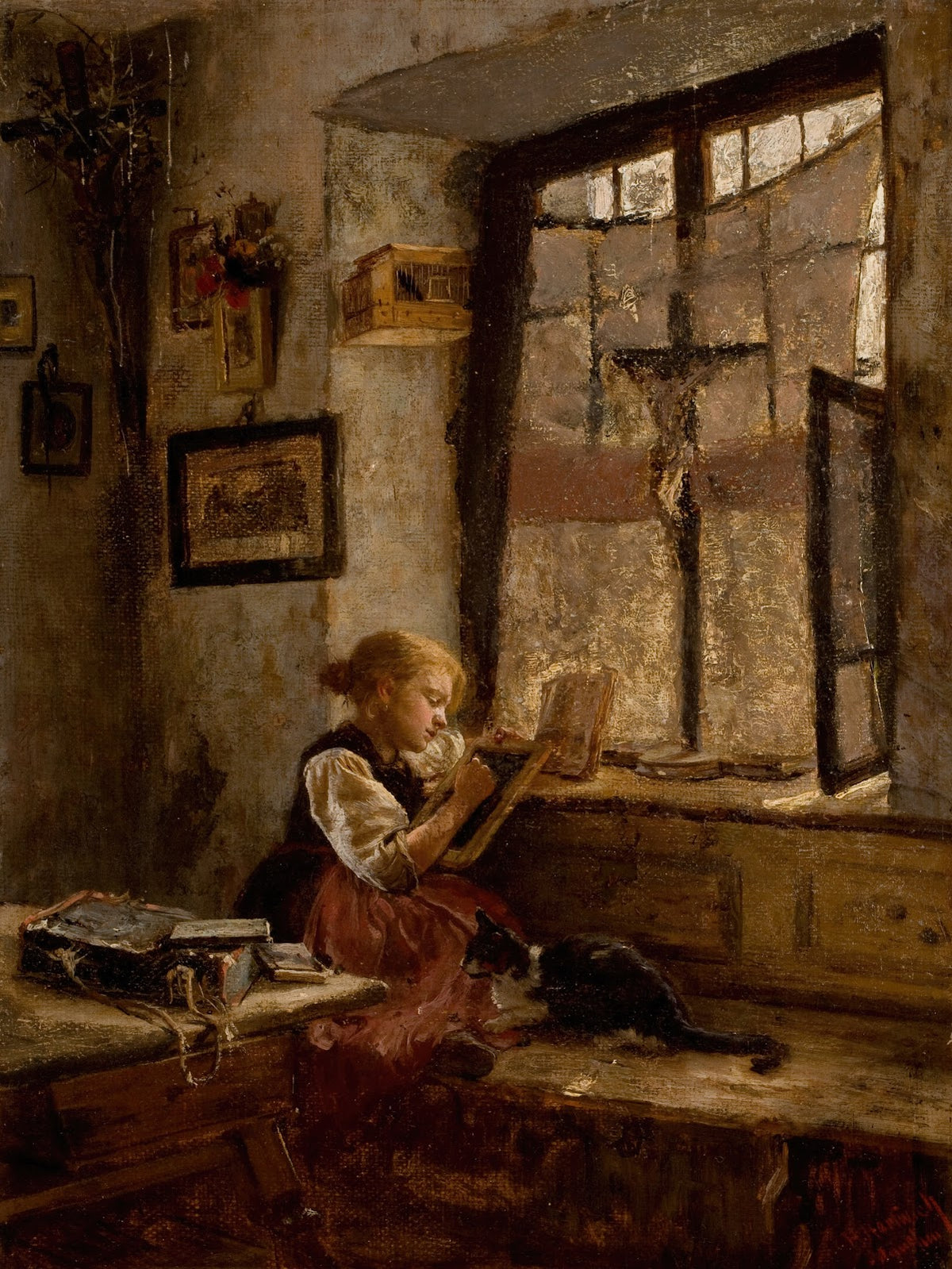 Girl with Cat