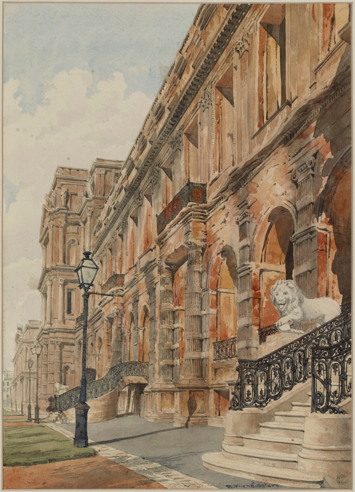 Façade du Palais des Tuileries 1871