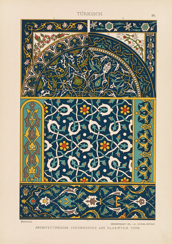 Turkisch Architektonische Verzierungen aus Glasirtem Thon 1887