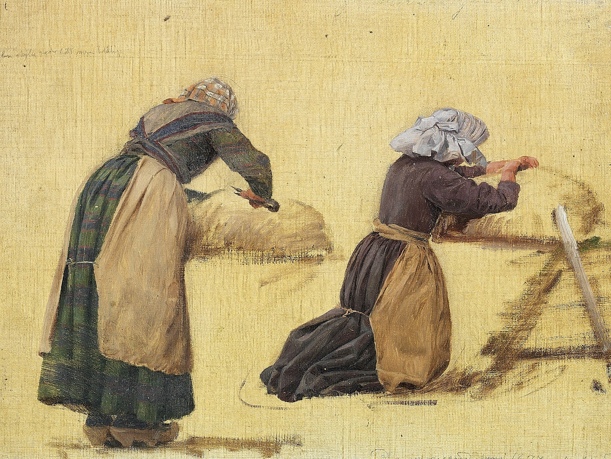 To kvinder klipper får Studie 1877