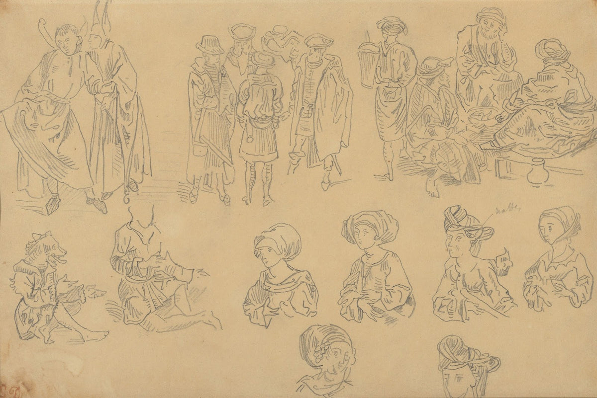 Figures in Medieval Costume Tracings from the Nuremberg Chronicle ca 182230