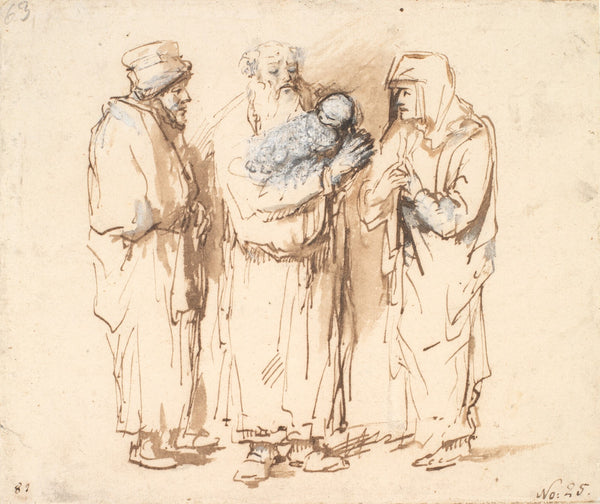 Joakim med det lille Kristusbarn Anna og en tredje figur 1671